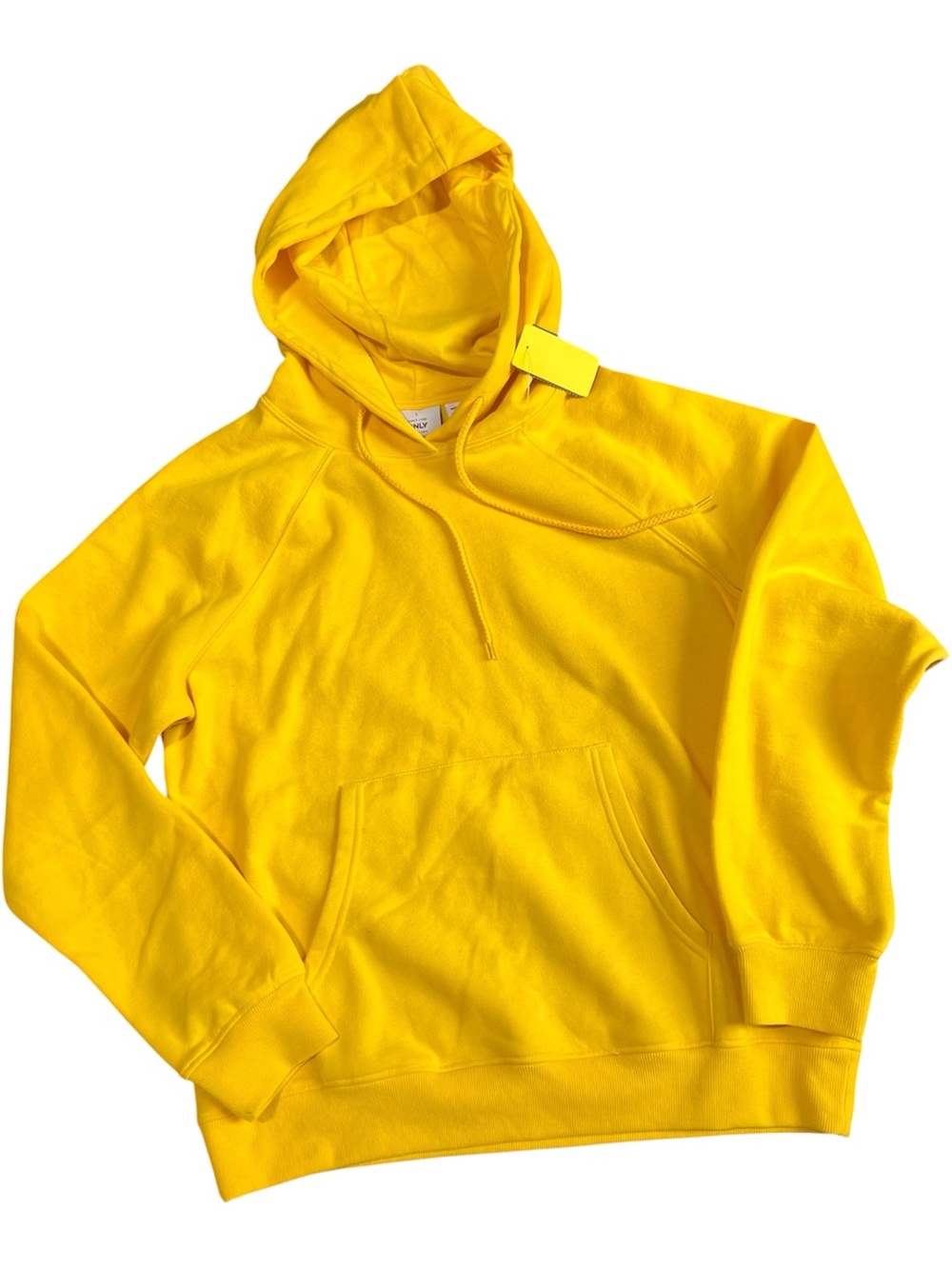 Women's Yellow Pullover Hooded Sweatshirt